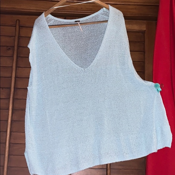 Free People Tops - Free People Beach Cover-up Top Sweater Sz Large